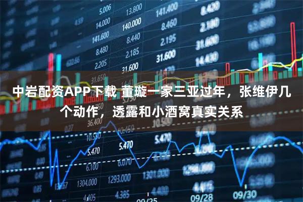 中岩配资APP下载 董璇一家三亚过年，张维伊几个动作，透露和小酒窝真实关系